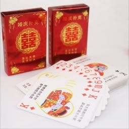 喜庆字体创意婚庆卡通扑克牌 婚礼婚宴个性小礼品 结婚回礼用品