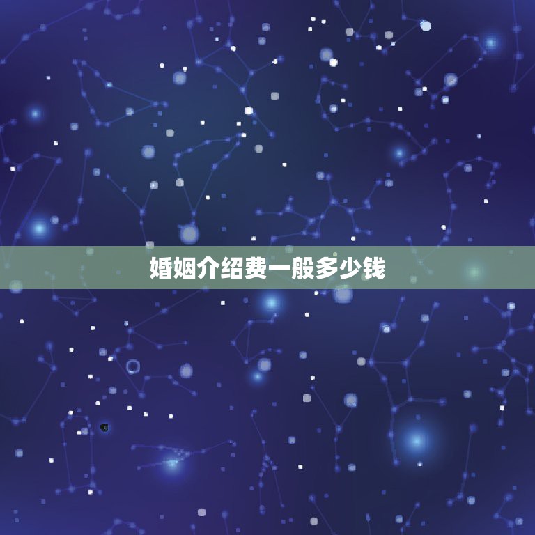 婚姻介绍费一般多少钱